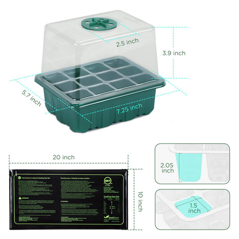 Seedfactor 12-cell seed starter tray for batch germination