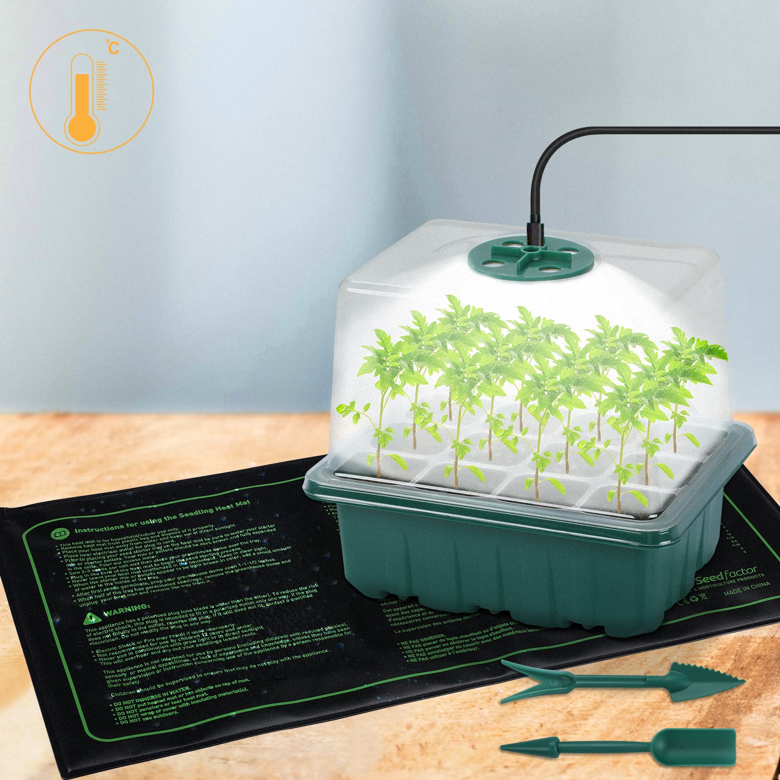 Seedfactor durable polypropylene tray resists cracking and reuse