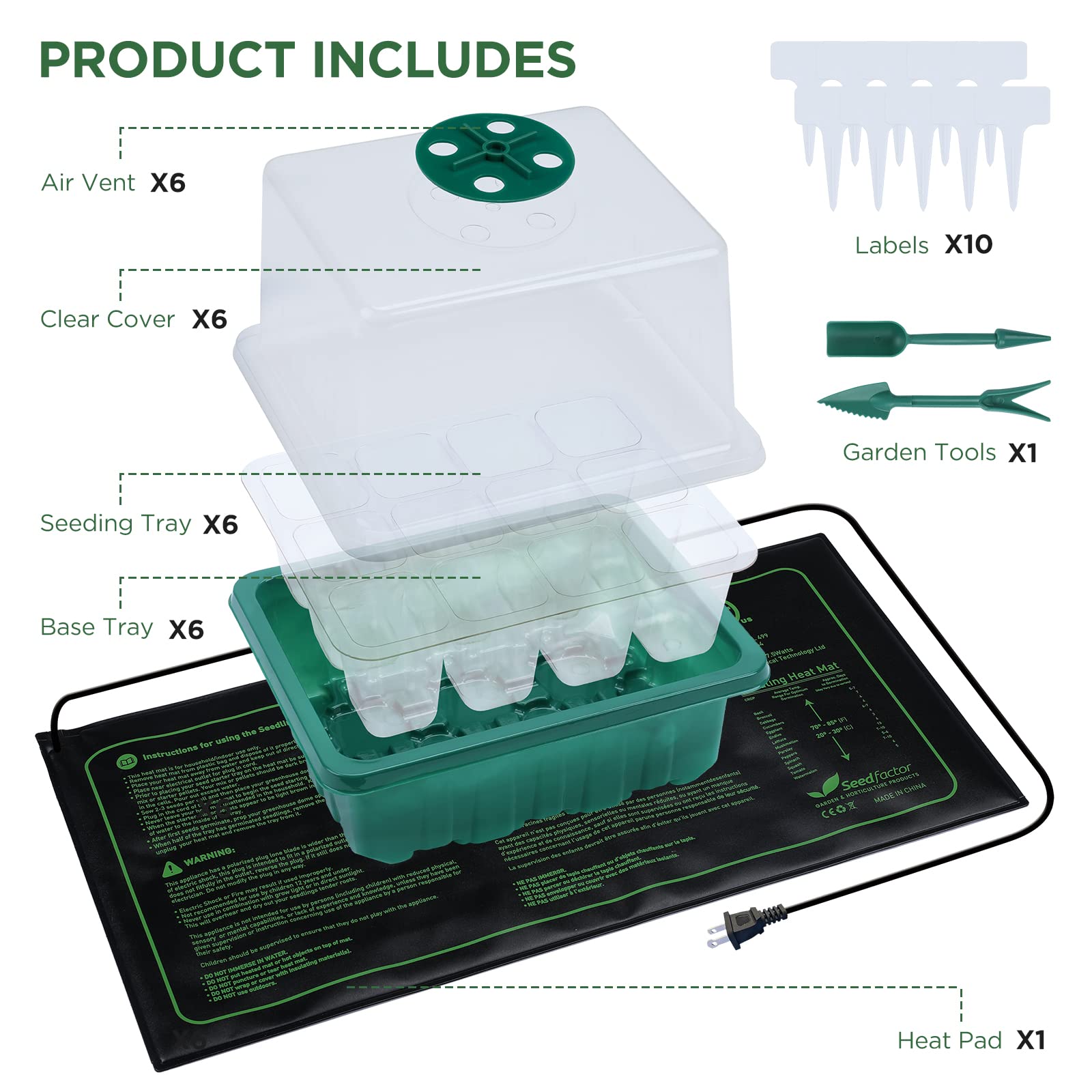 Seedfactor humidity dome controls moisture for uniform germination