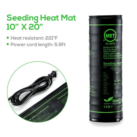 Seedfactor seedling heat mat large 48x20 covers bigger seed beds