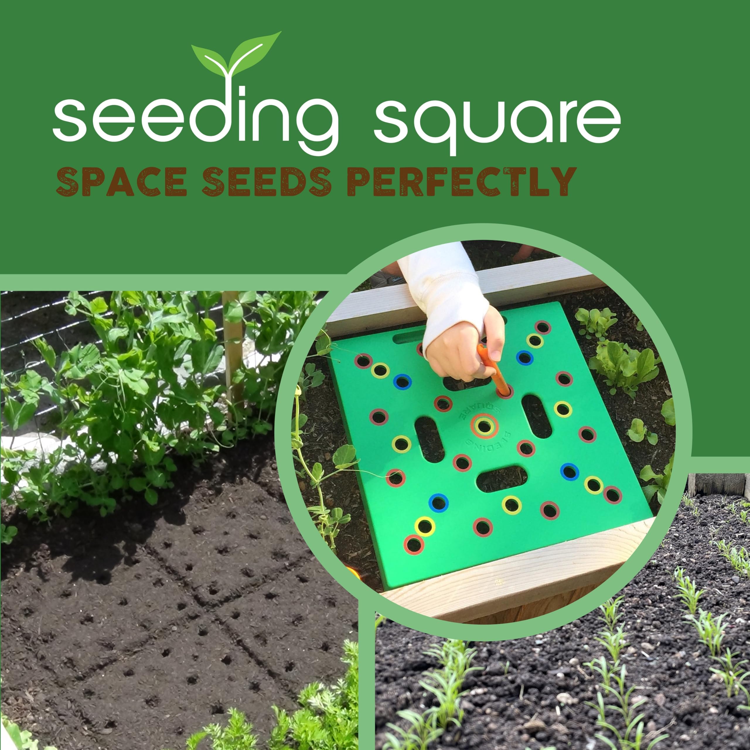 Seeding Square color-coded grid keeps beds organized and reduces guesswork.