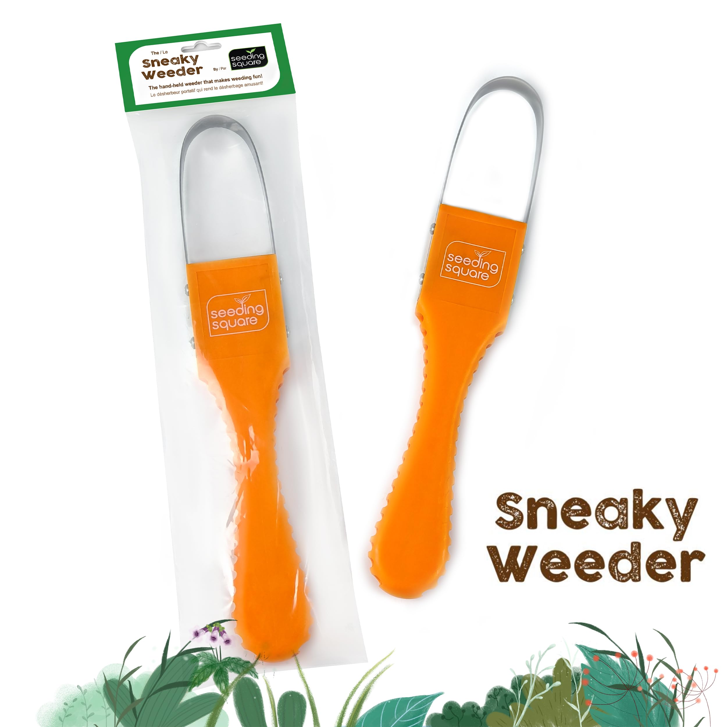No battery required with Seeding Square Sneaky Weeder for simple manual operation.