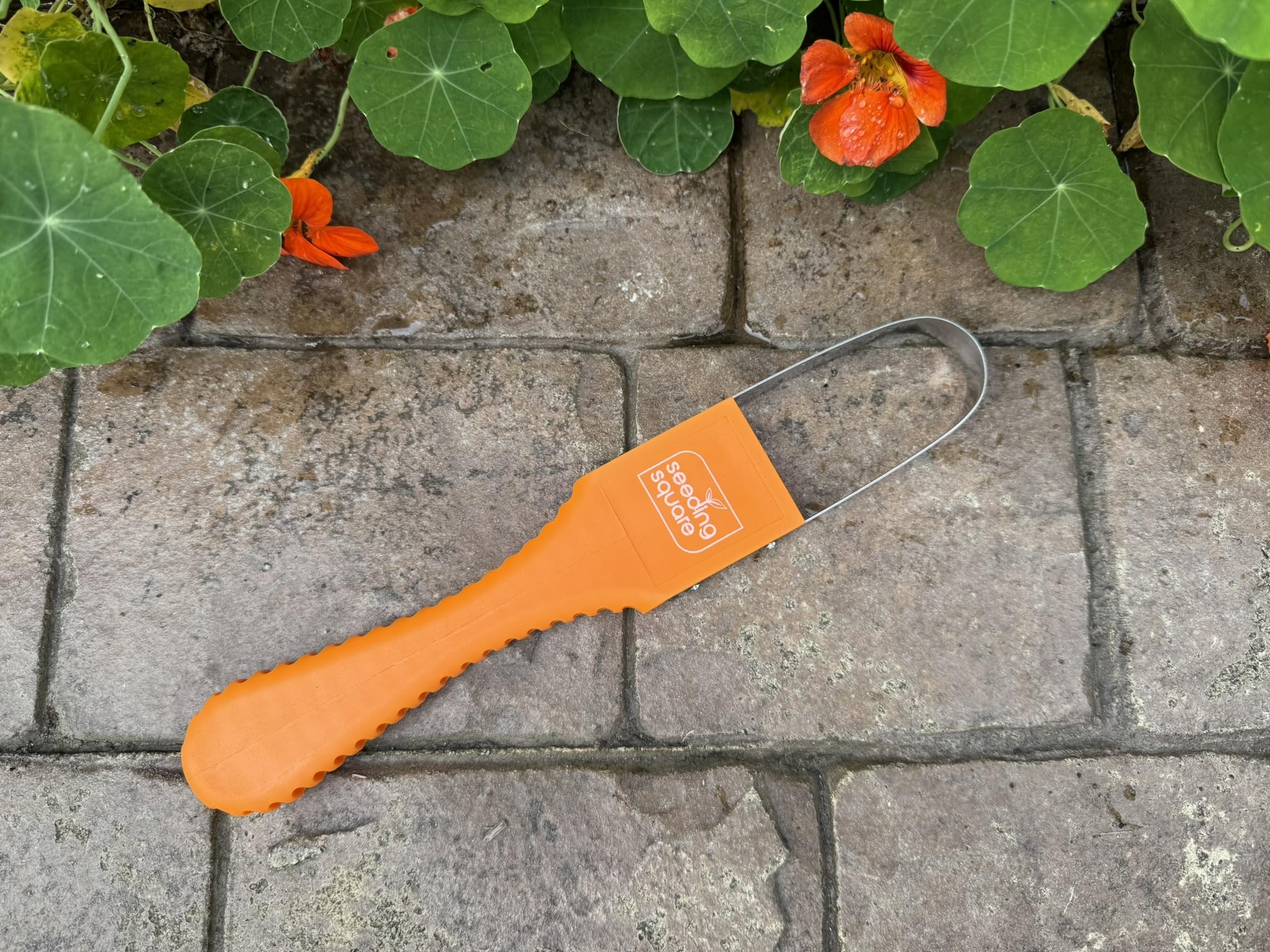 Gift-ready Seeding Square Sneaky Weeder design for eco-friendly gardeners.