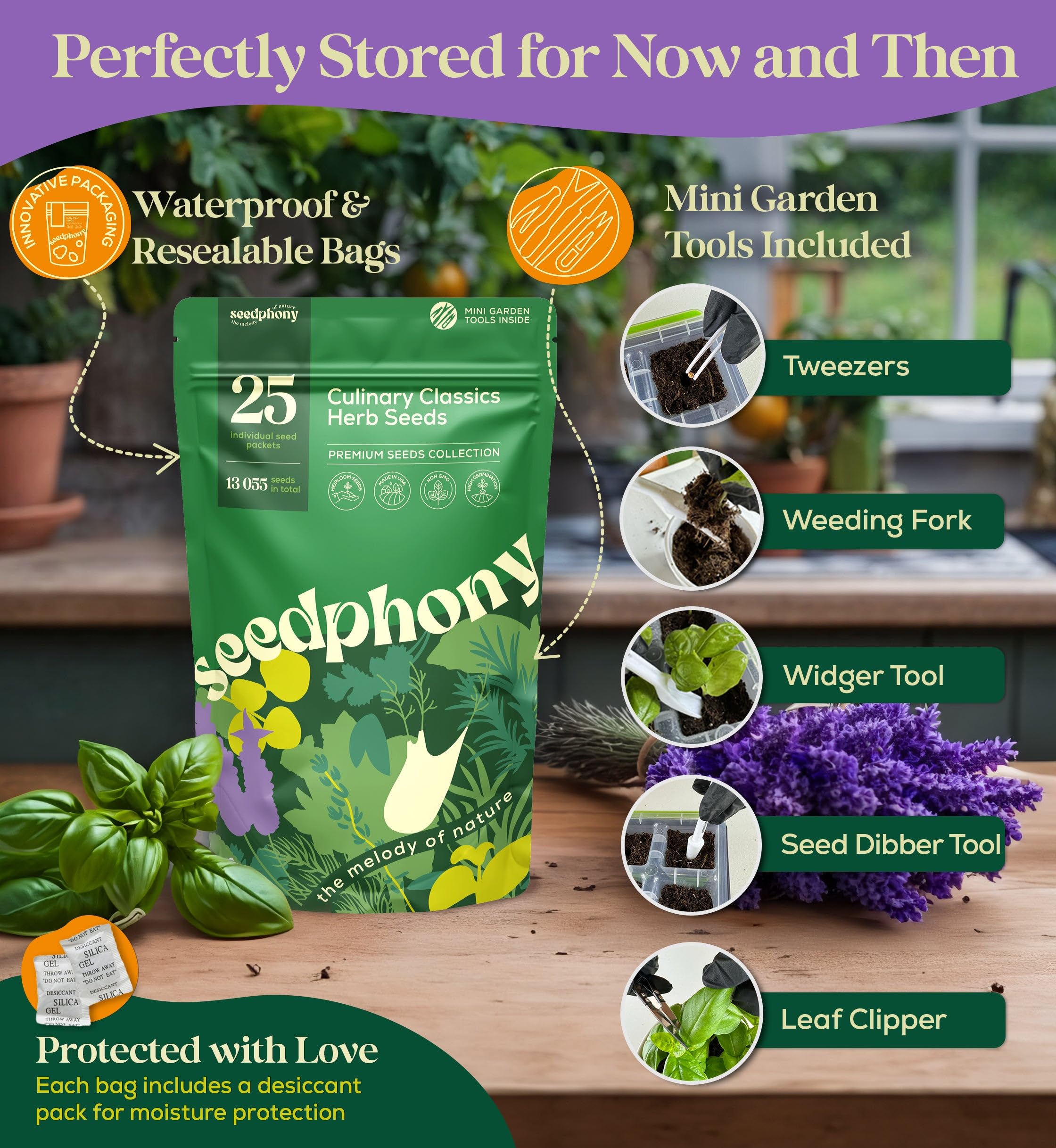 Seedphony dill seeds packet: classic dill for pickles and creamy dressings.