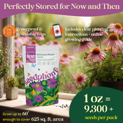Seedphony waterproof seed pouch protecting freshness and viability over time.