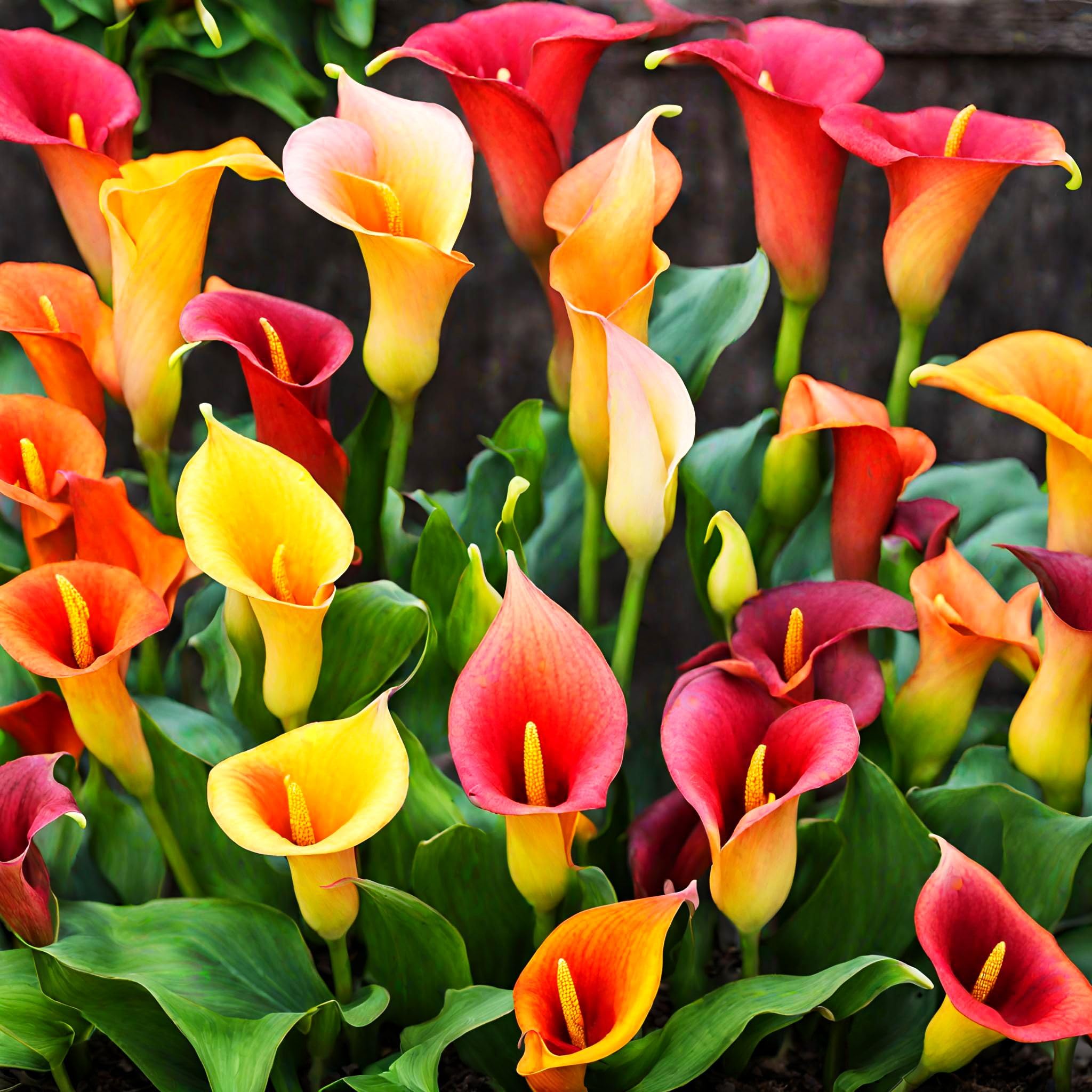 Seeds Of Strength calla lilies growing in containers add elegant color to patios
