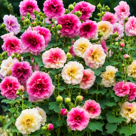 Seeds Of Strength hollyhock seed pack cover inspires confident planting and garden planning.