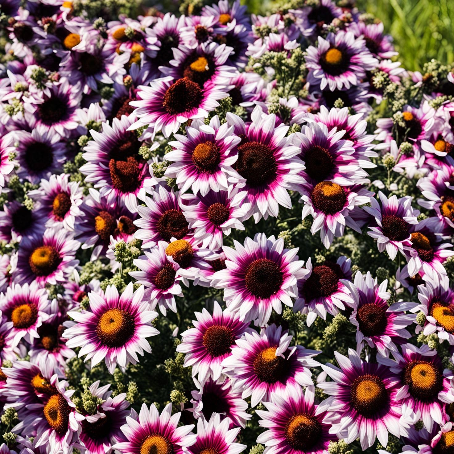Seeds Of Strength non-GMO seeds with vibrant midsummer blooms.