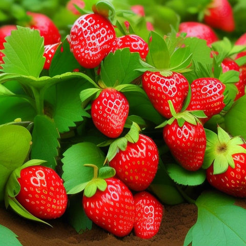 Seeds Of Strength ripe strawberries on the plant ready to harvest