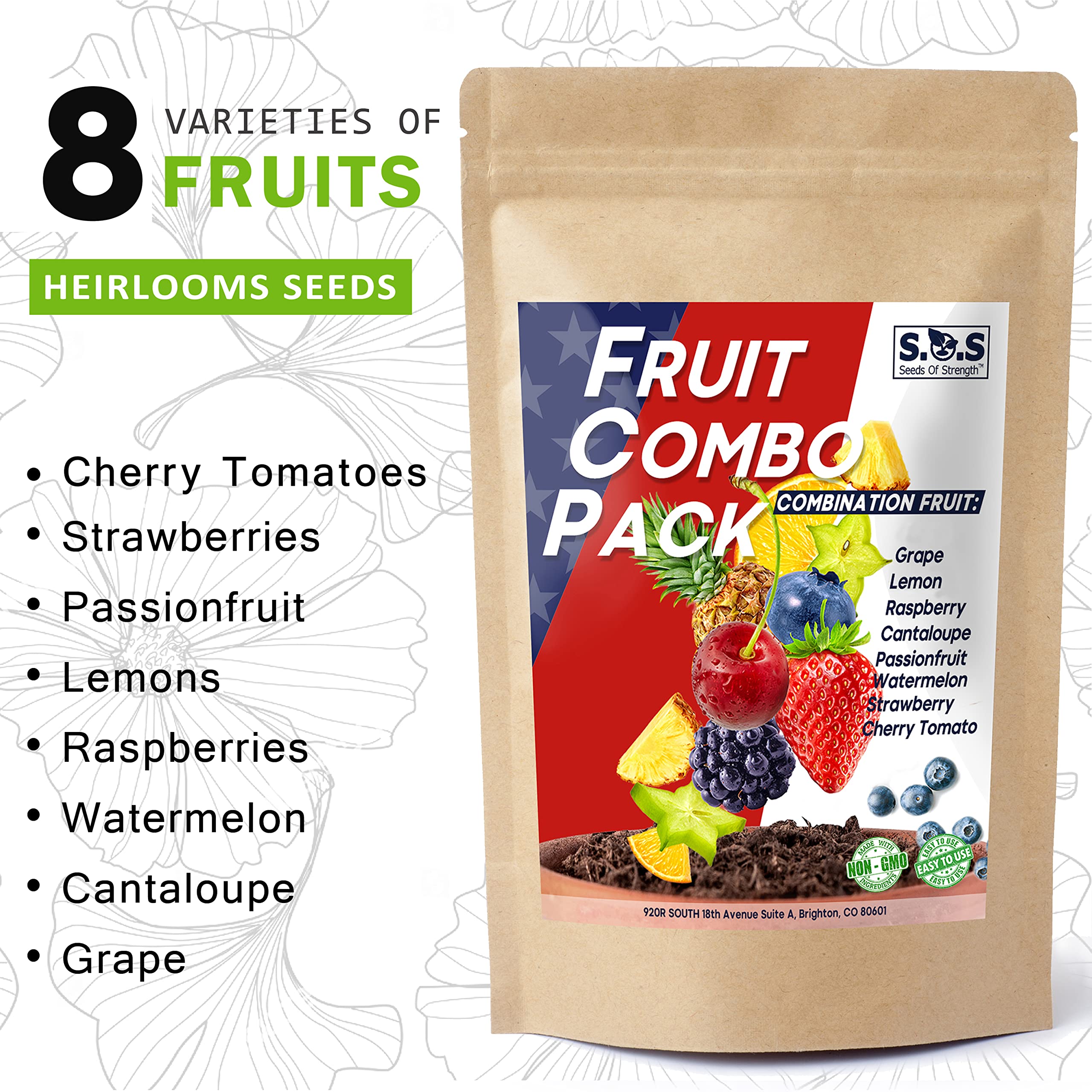 Seeds Of Strength summer fruit collection highlighting tomatoes, melons, and berries in the pack.