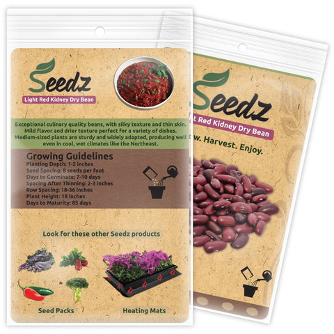 Seedz Light Red Kidney Dry Bean Seeds ready-to-harvest field.