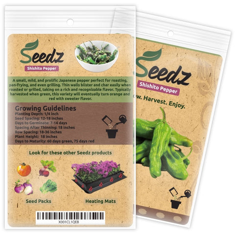 Seedz Shishito seeds germination rate 94 percent under optimal conditions for reliable sprouting.