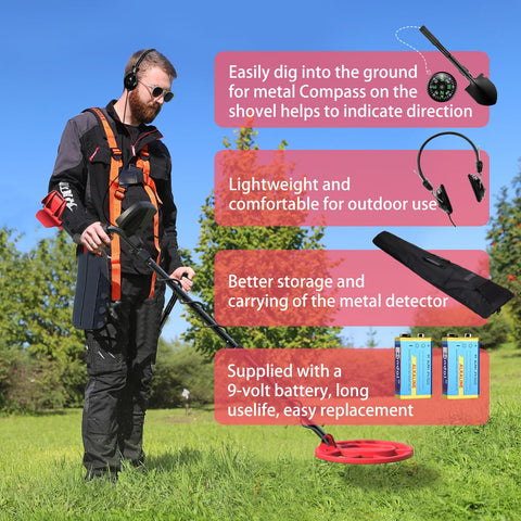 Seefine metal detector suitable for forest and beach treasure hunts