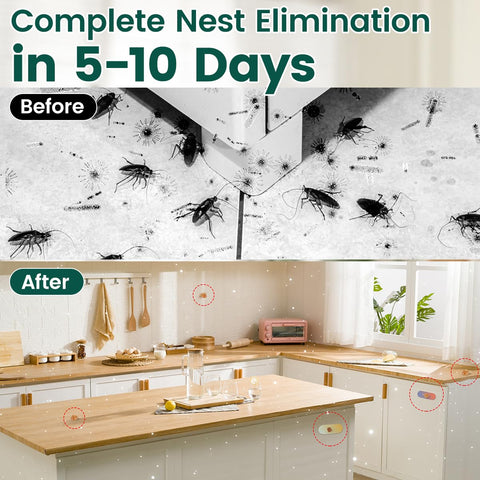 SEEKDIT large roach gel bait for basements and crawl spaces for hard-to-reach hotspots