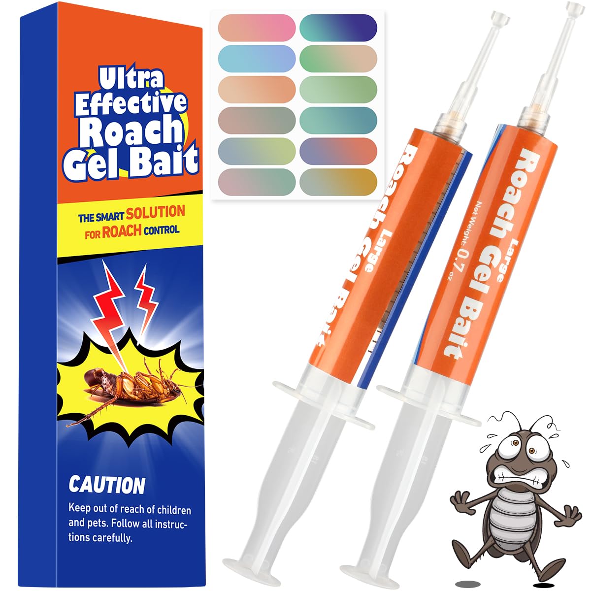 SEEKDIT large roach gel bait under cabinet targets the nest for discreet control
