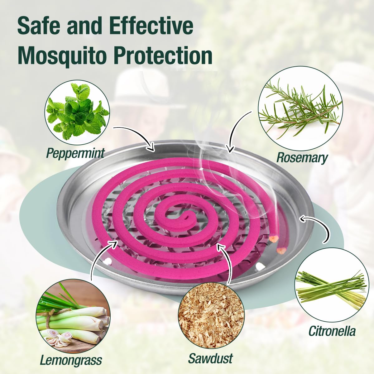 SEEKDIT mosquito coil holder keeps coils stable for patio gatherings