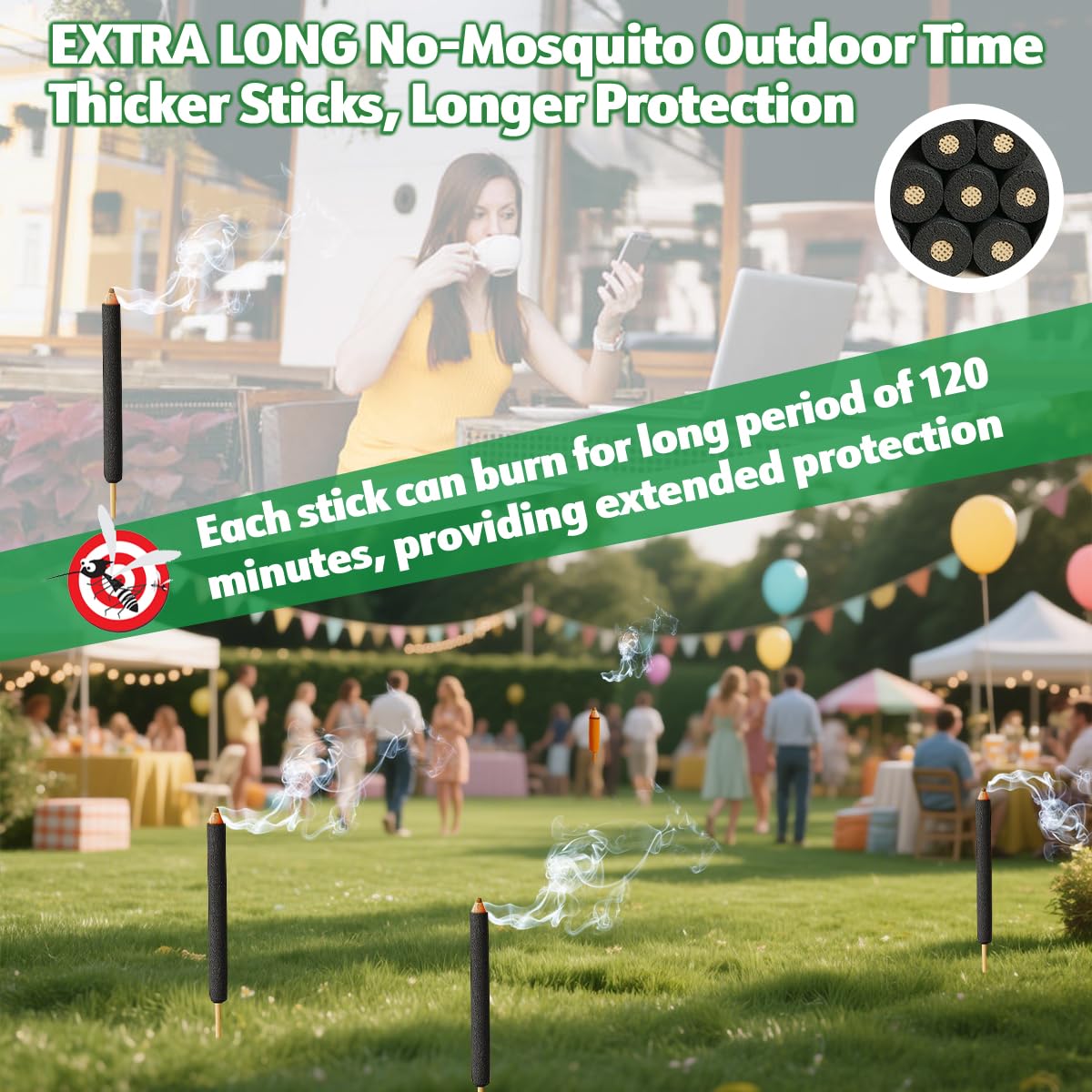Indoor or outdoor use with holder on uneven surfaces