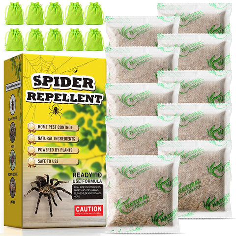 SEEKDIT natural spider repellent 10-pack packaging reduces indoor spider activity safely.