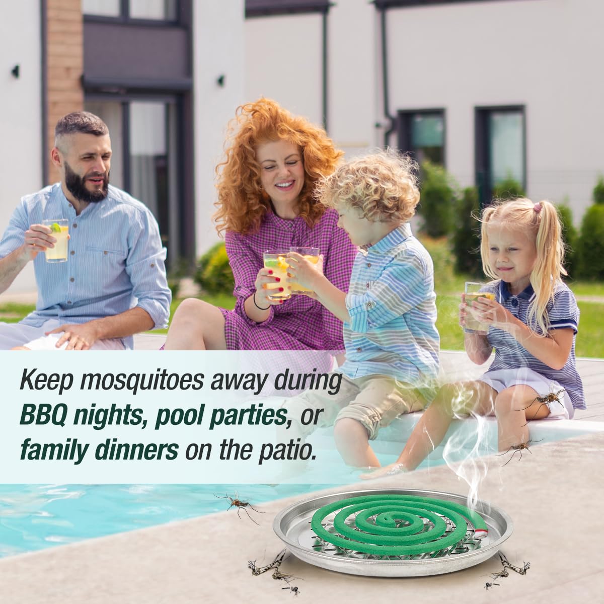 SEEKDIT packaging shows 20 coils, holder, and stands for easy outdoor use.