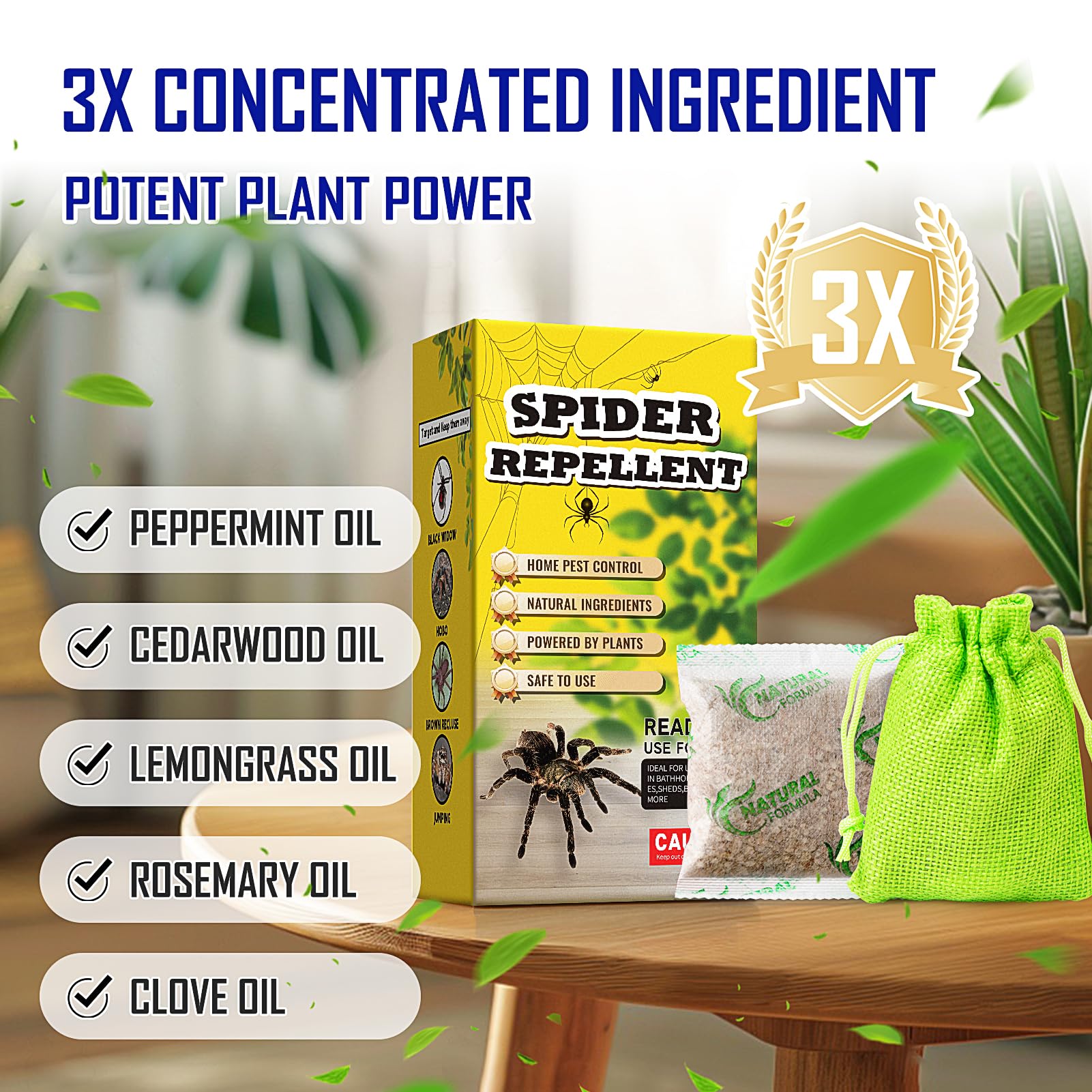 SEEKDIT spider deterrent pouch under porch light keeps outdoor areas free from spiders.