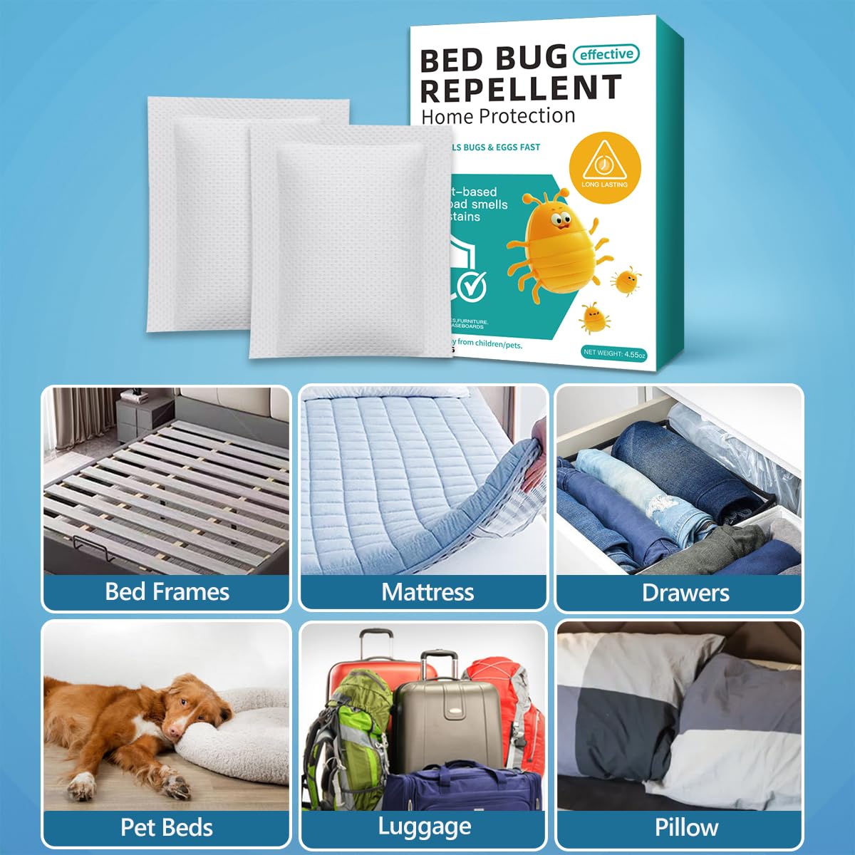 SEEKDIT travel pouch blocks bed bugs in suitcases and bags during trips.