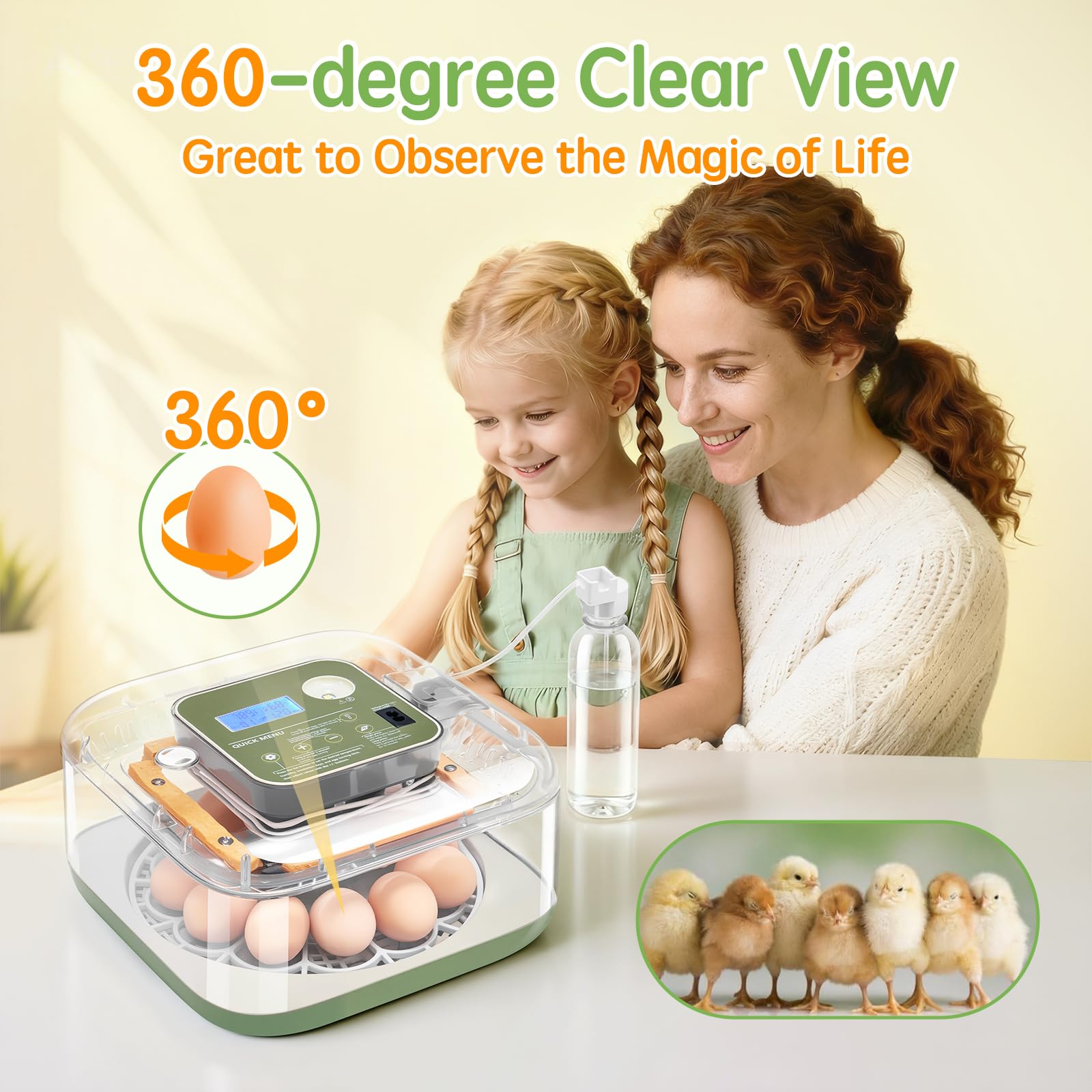 Seektain egg candler lets you monitor embryo progress without disturbance