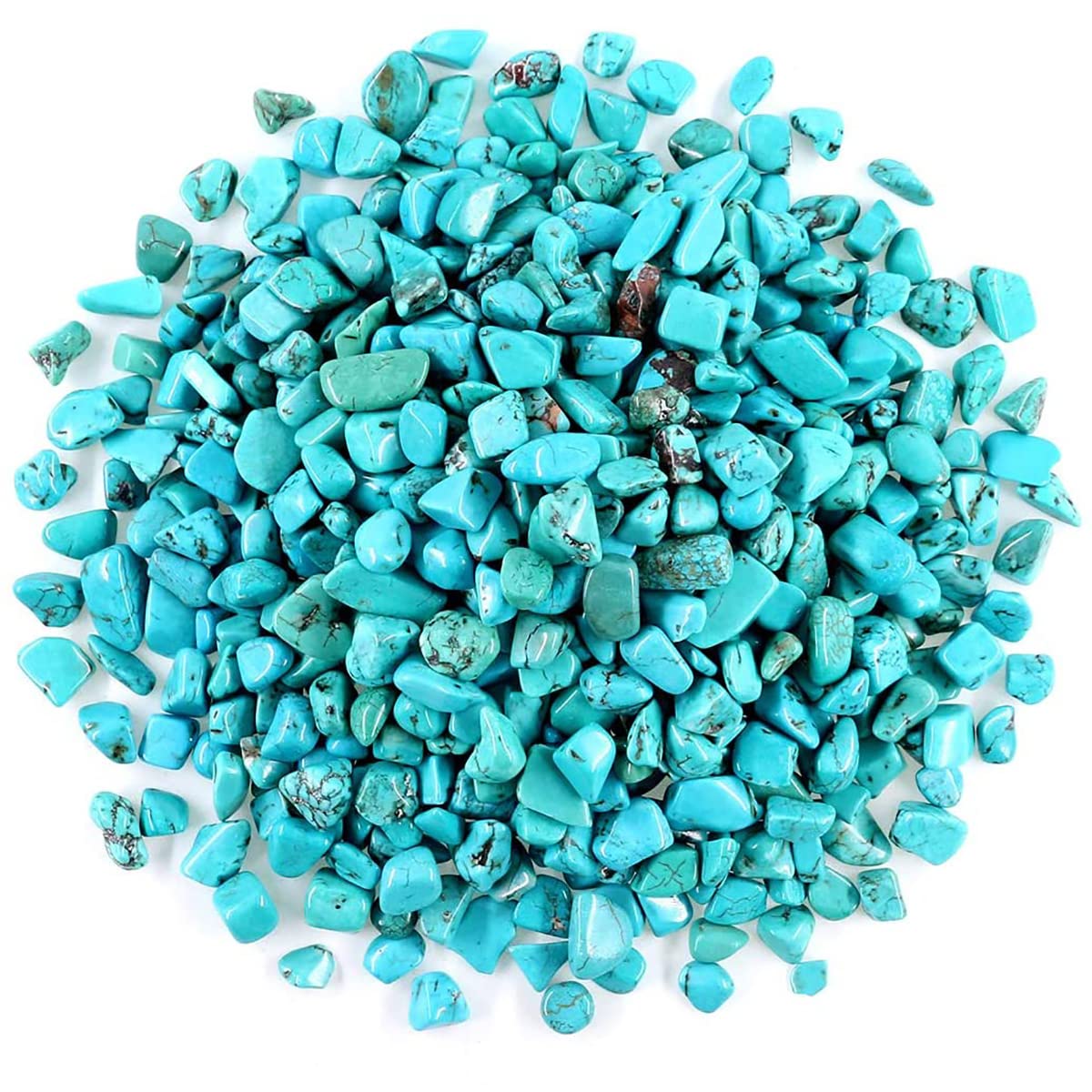SEEKUP decorative quartz pebbles turquoise irregular shapes for home decor and scene setting