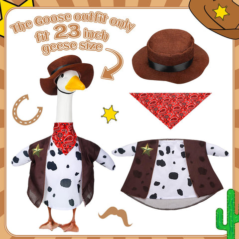 Seenelling cowboy hat completes the look, adding character to your lawn display.