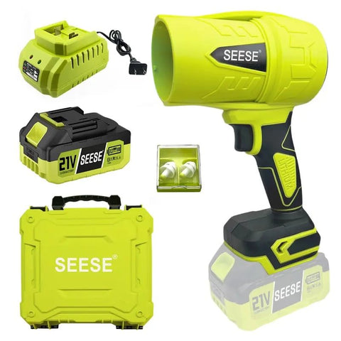 SEESE Turbo Jet cordless leaf blower with lightweight handle for easy one-handed use