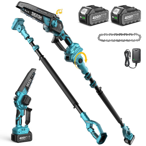 SEESII 2-in-1 electric pole saw with a 6-inch blade for versatile pruning