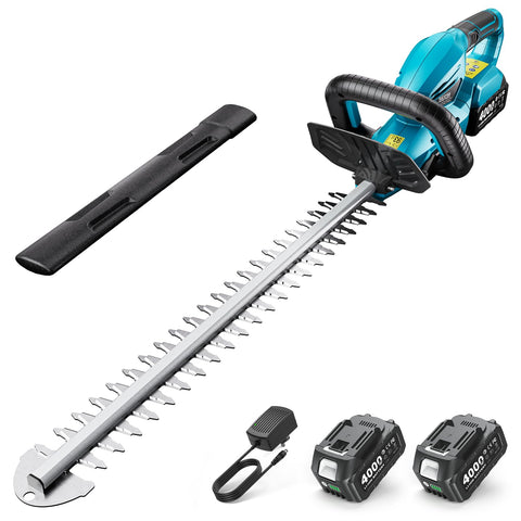 SEESII 20V hedge trimmer with a 20-inch blade for precise hedge shaping.