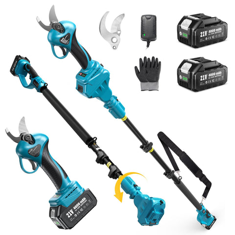 Seesii 2-in-1 pruning shears in handheld mode for precise ground cuts