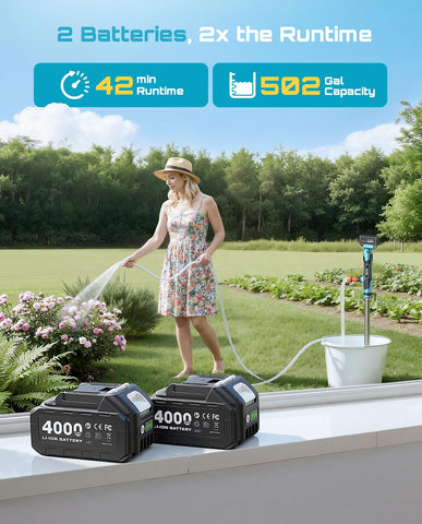 Seesii kit shows two 4Ah batteries powering longer sessions.