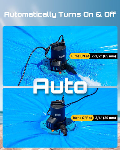 Seesii 3035GPH submersible pump for fast drainage of pools and hot tubs