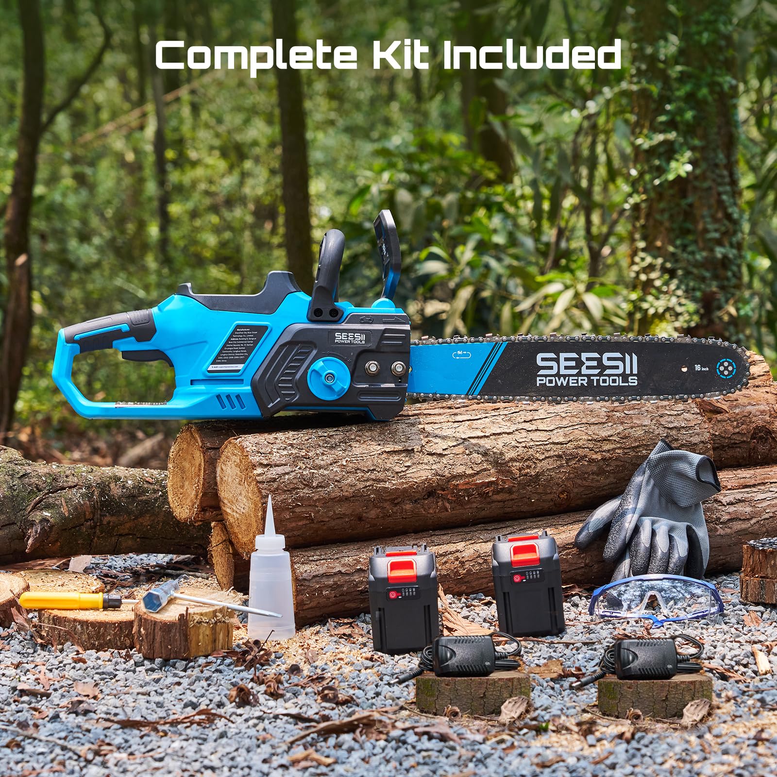 SEESII 40V 16-inch chainsaw gift ready for DIY homeowners