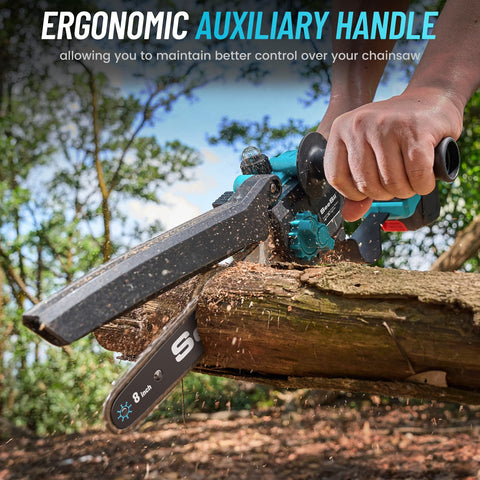 SEESII 8-inch bar powers through thick branches.