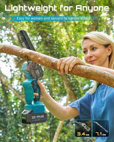 SEESII automatic oiling system keeps the chain lubricated during pruning