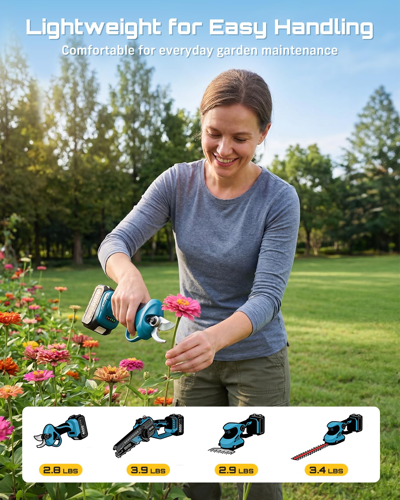 SEESII brushless motor pruning shear for durable cuts