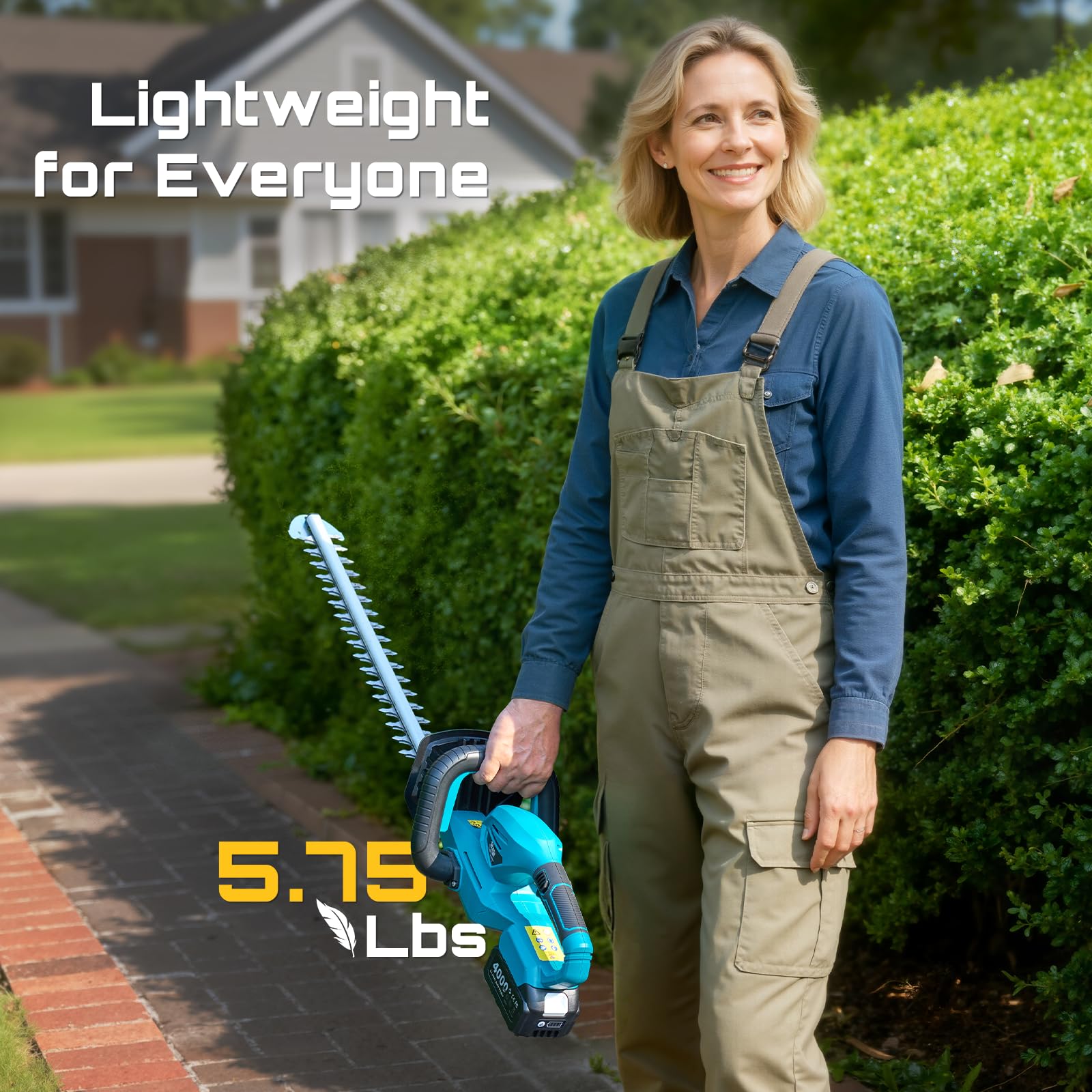 SEESII cordless hedge trimmer kit with batteries and charger for longer sessions.