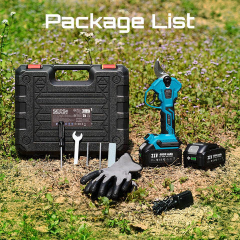 SEESII cordless pruning shears suit trees, hedges, and garden trimming tasks
