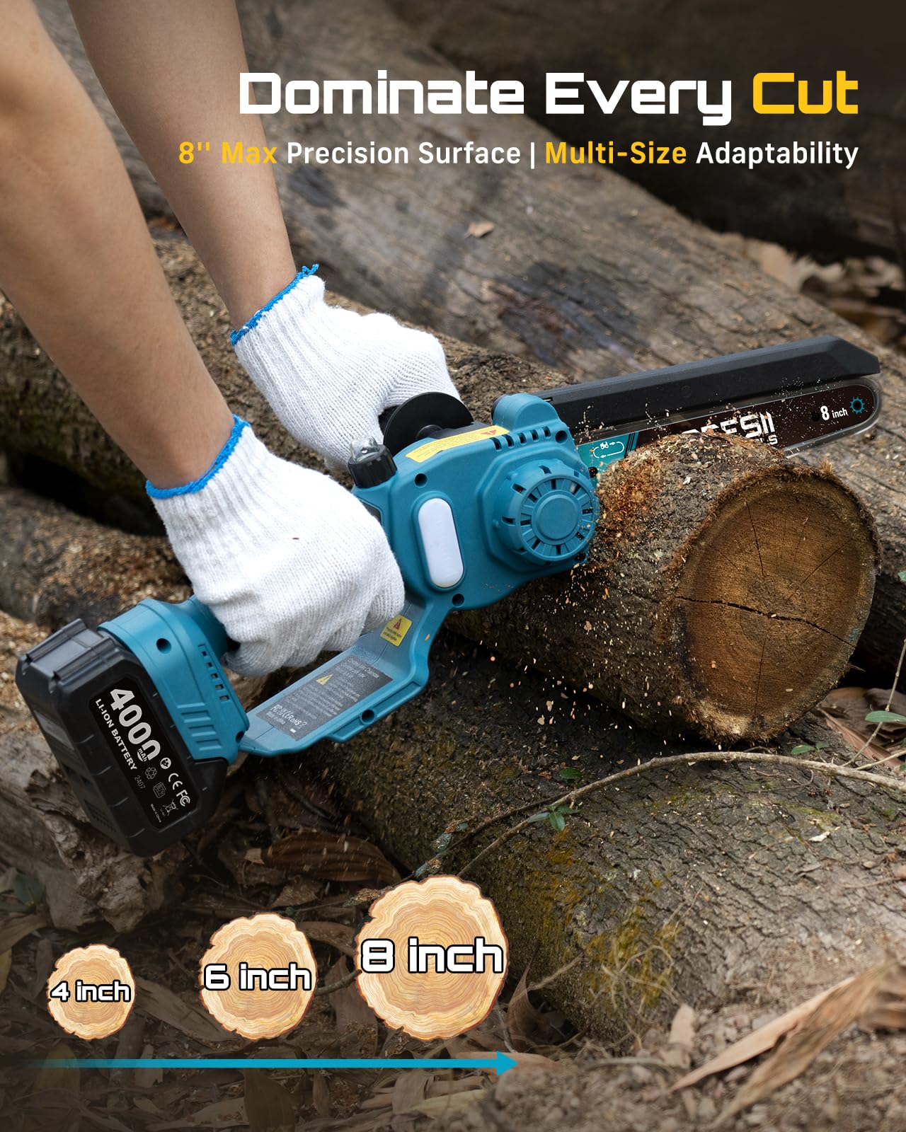 SEESII dual 21V batteries extend runtime during longer pruning sessions.