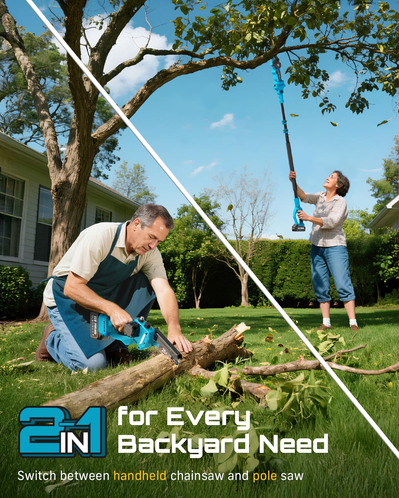 SEESII dual 4000mAh batteries power long pruning sessions with minimal downtime