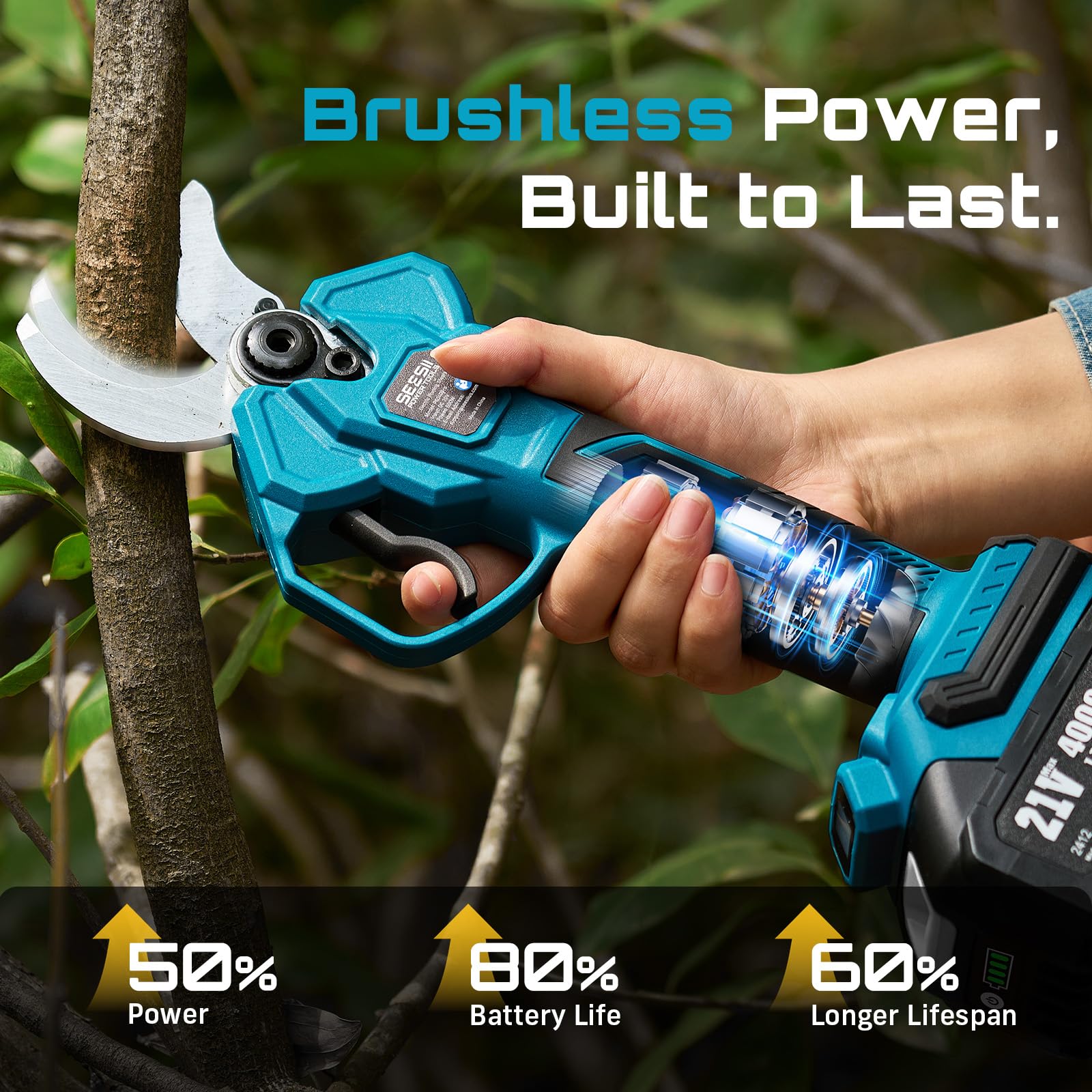 SEESII pruning shears four adjustable modes for different branch sizes