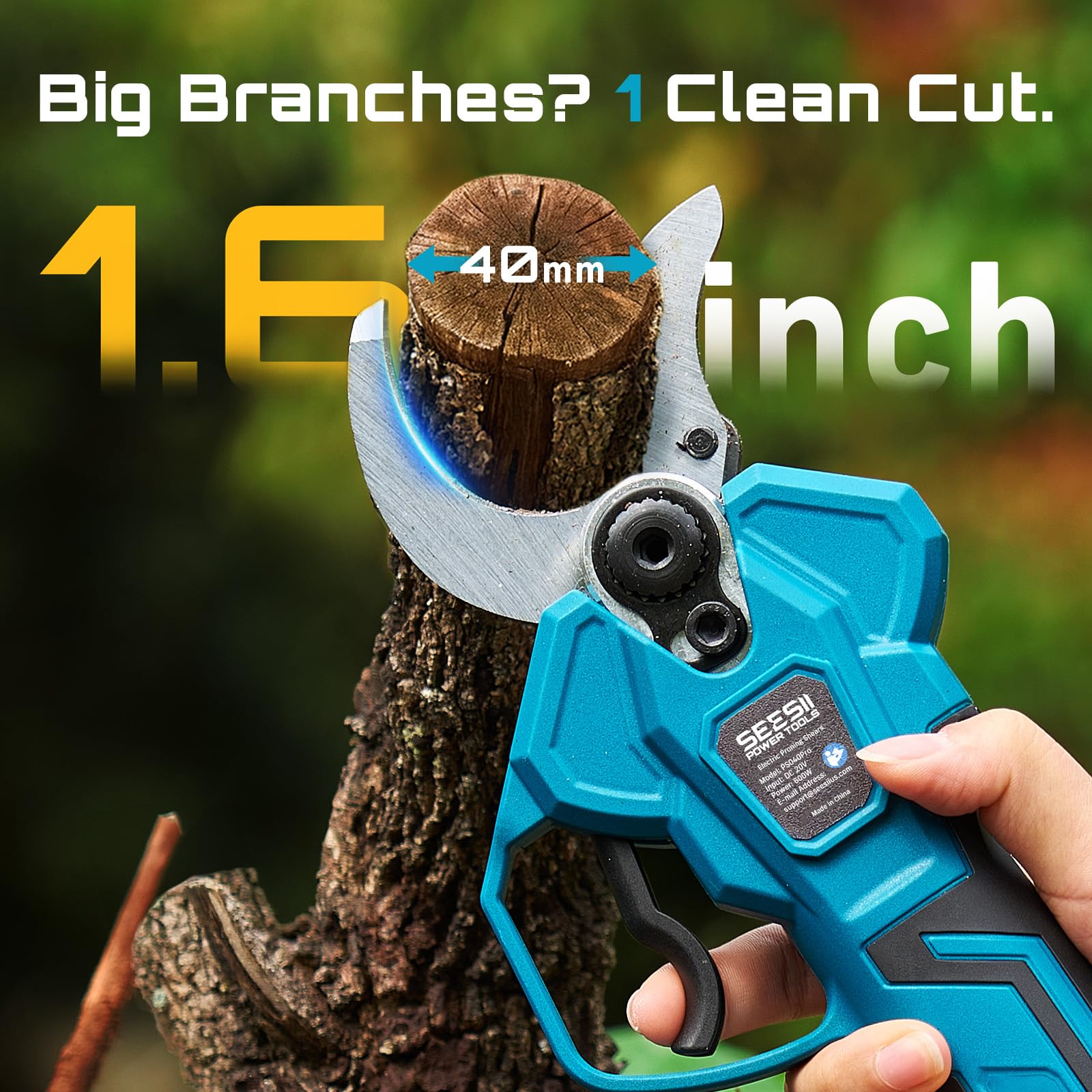 SEESII pruning shears 1.6-inch cutting diameter for thick branches