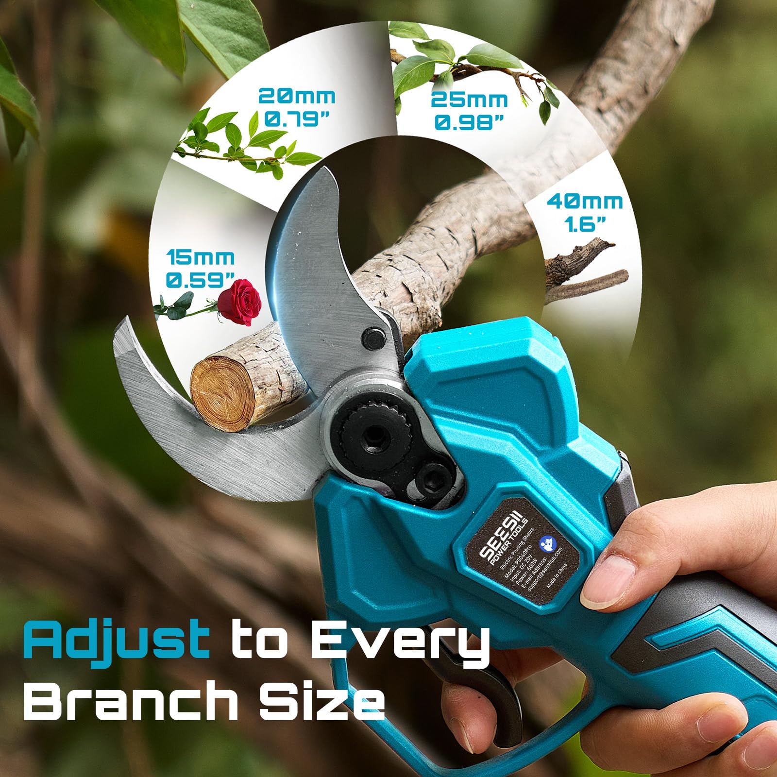 SEESII pruning shears SK5 blades for sharp, durable cuts