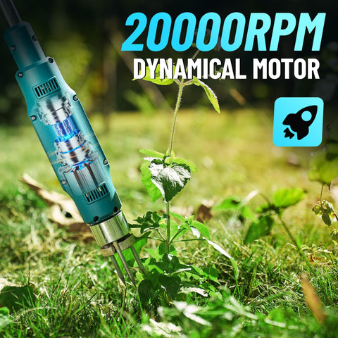 Seesii high-torque motor powers weeds without bending effort.