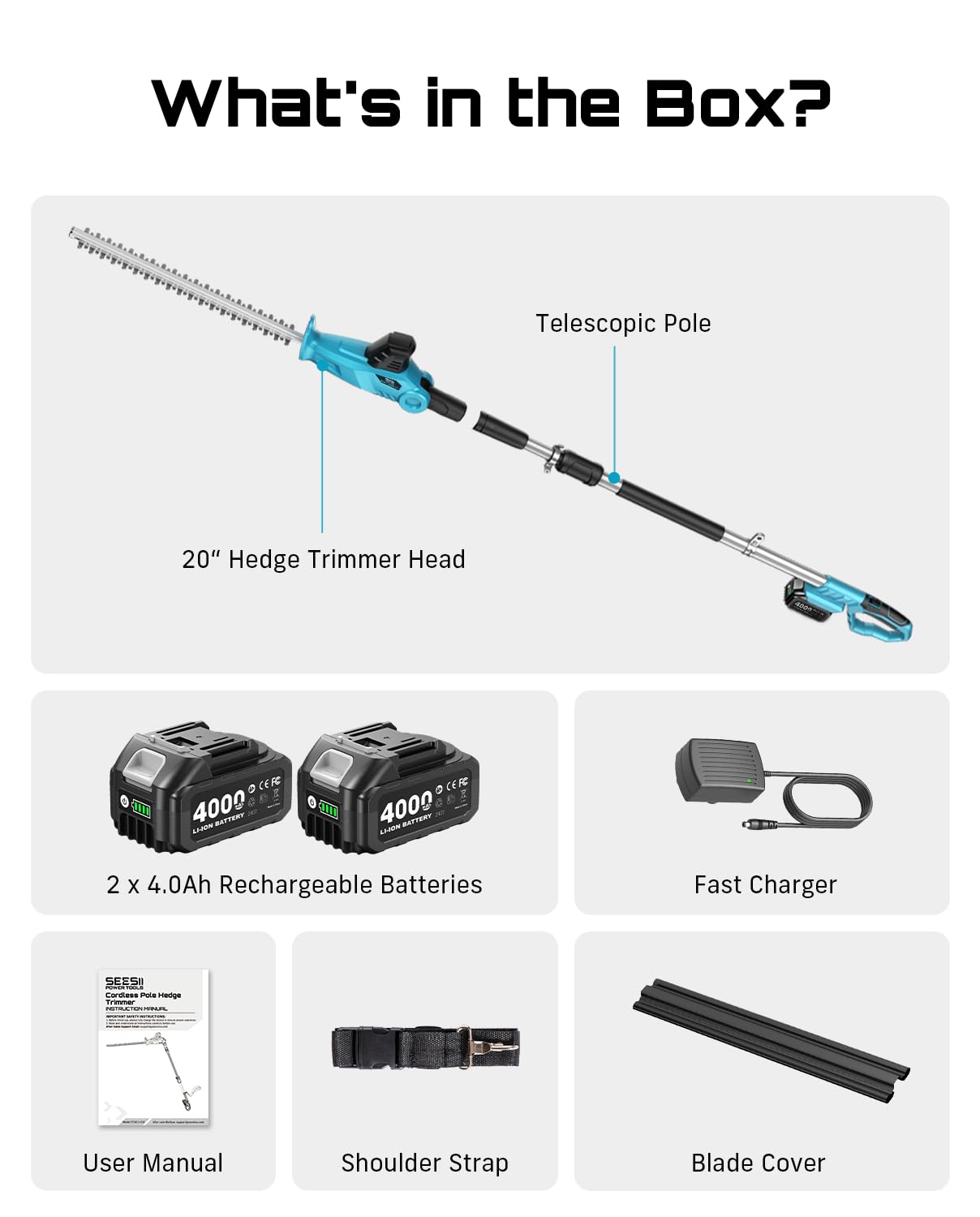 Seesii included accessories support ready trimming from the start.
