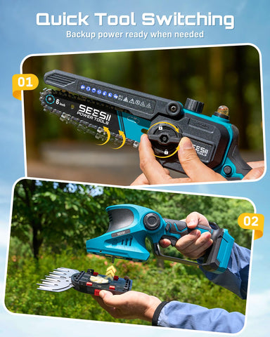 SEESII interchangeable blades for versatile yard work