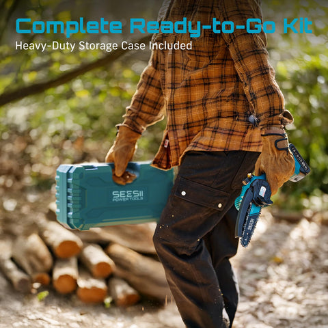 Seesii mini chainsaw accessories pack includes everything for setup