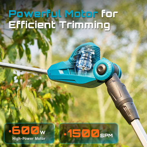 SEESII blade cover and safety lock prevent accidental starts.